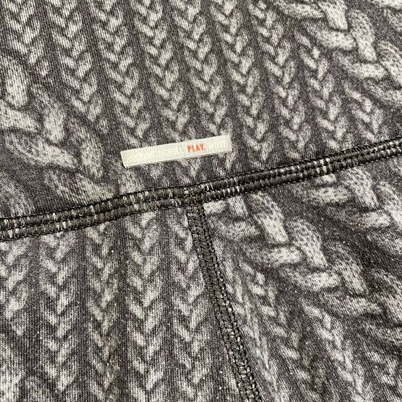 Aerie Chill Play Move High Rise Warm Thick Gray Rope Braid Leggings, Size S - Picture 6 of 7
